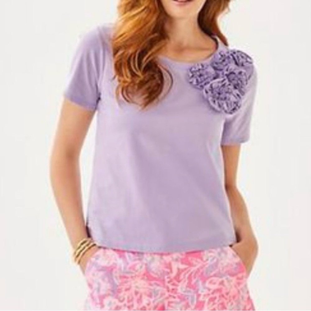 NWOT-  Lilly Pulitzer Clairmont Rosette Knit Top